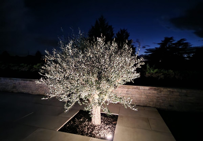 Installation éclairage extérieur pour une villa à côté de Lyon