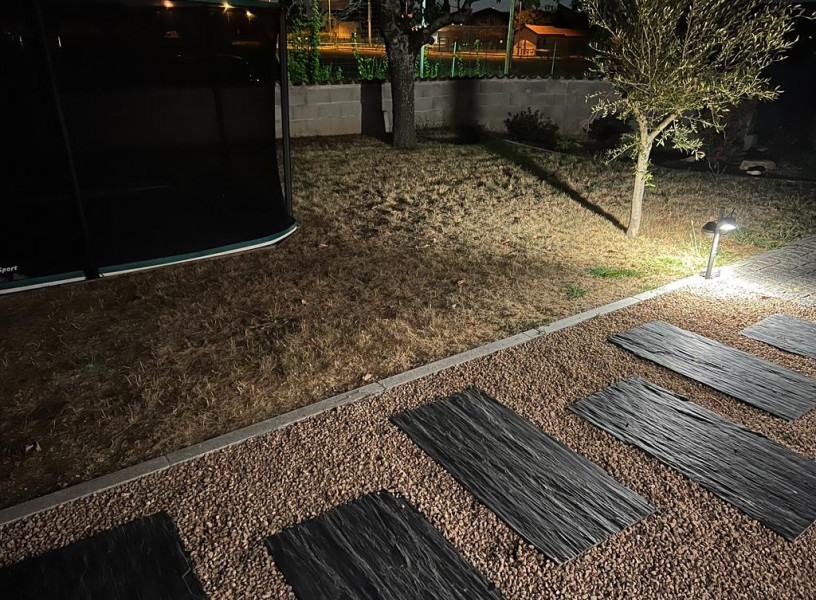 Installation éclairage extérieur pour une villa à Belleville en Beaujolais