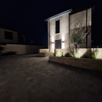 Installation éclairage extérieur pour une villa à côté de Lyon